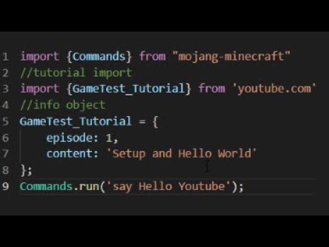 [Outdated] Minecraft Bedrock Gametest Framework Tutorial Ep. 1 - Setup and Hello World