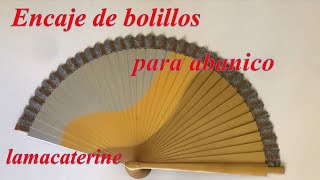 Puntilla de encaje de bolillos para abanico estrecho