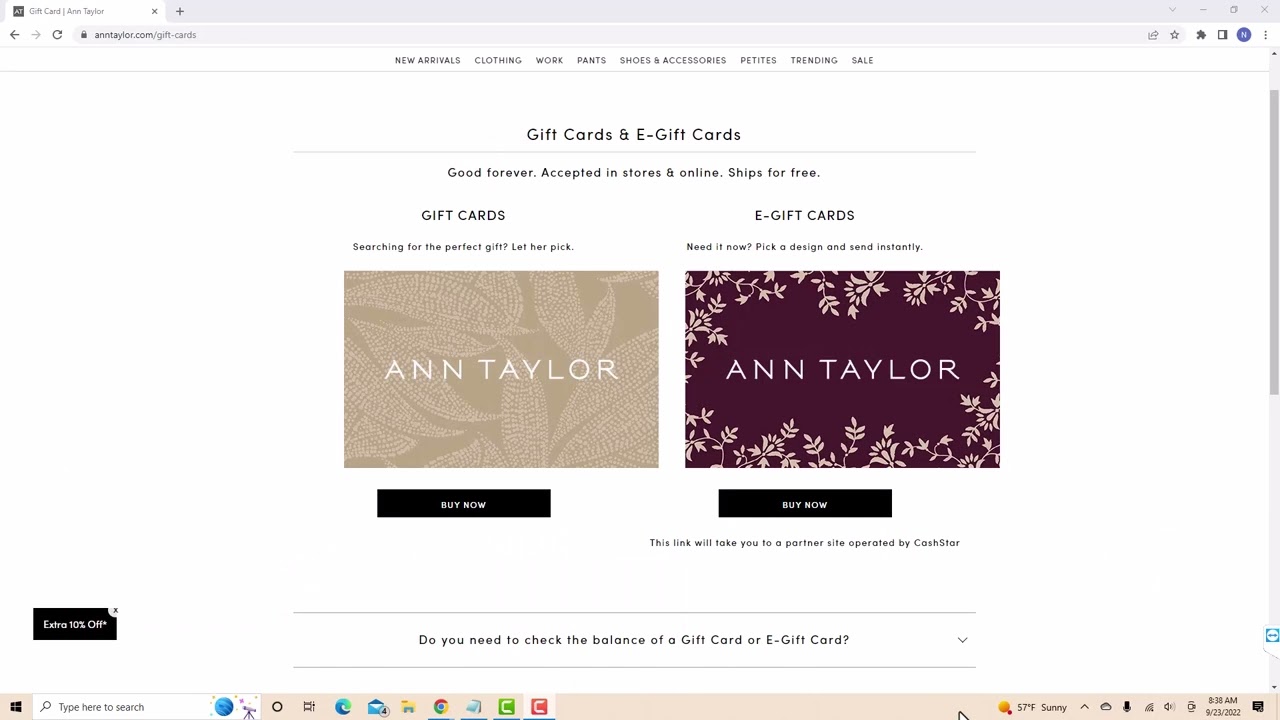 How to Check Your Gift Card Balance on Ann Taylor