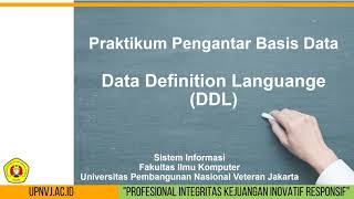 Pert2 - Praktikum Pengantar Basis Data - DDL