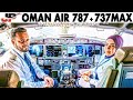 Oman Air Cockpit Boeing 737MAX Dubai 787 Munich