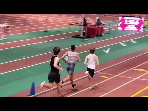 Ian's 1000m run at the Armory.  1st indoor race.  2nd place.