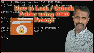 How to lock and unlock folder using Command Prompt (CMD) in Windows
