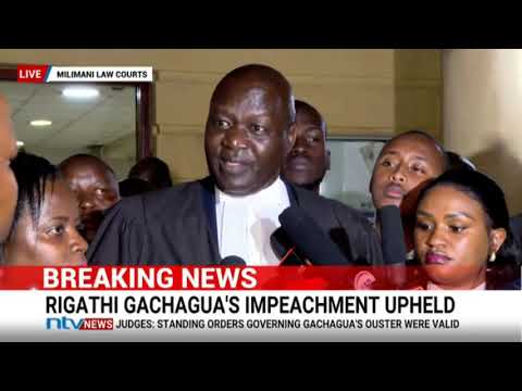 Lawyer Tom Ojienda: High Court judgment upholding Gachagua's impeachment is a sound decision