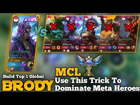 USE THIS TRICK TO DOMINATE META HEROES - MCL BRODY PRO BUILD META - Build Top 1 Global Brody - MLBB
