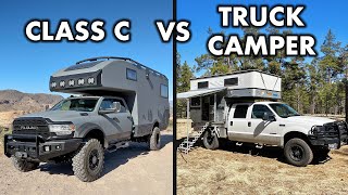 Which is Better: Truck Camper or Class C RV
