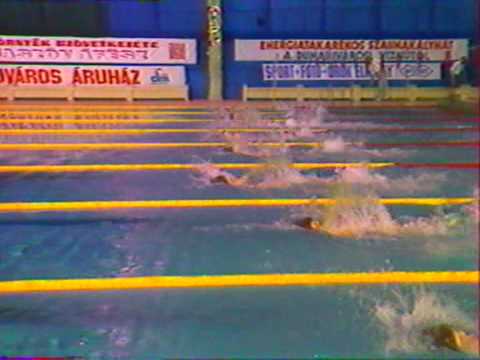 Arany Üst Úszóverseny 1985 50 m hát fiú döntő