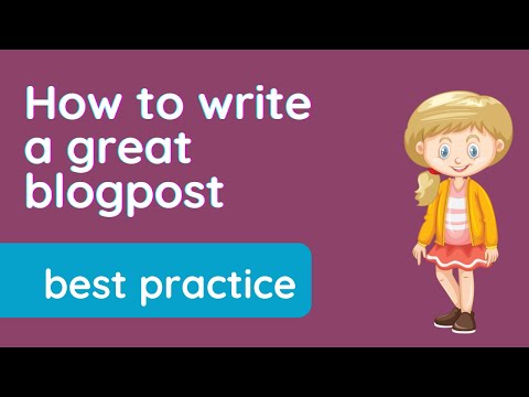 How to write a great blogpost ✅ or article