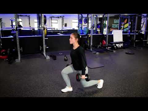 Walking lunges with Dumbbells