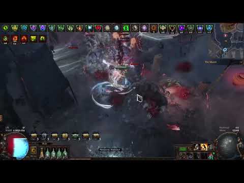 PoE 3.16 Armor-aura stacker Simulacrum Wave 30 DPS Test (Aurora version)