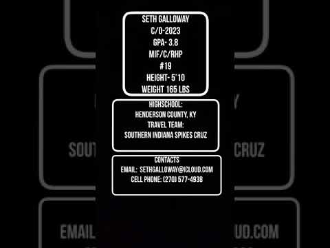 Seth Galloway, C/O 2023, C/MIF/RHP