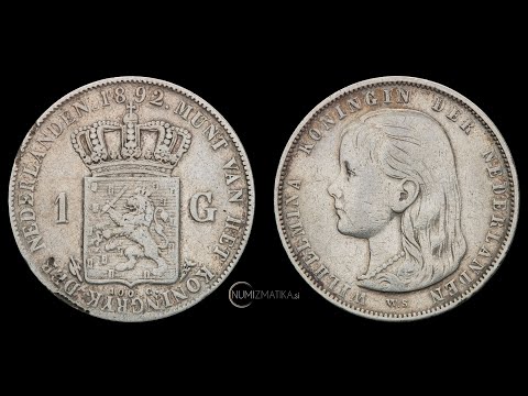 1892 Netherlands 1 Gulden – Young Queen Wilhelmina’s Early Legacy