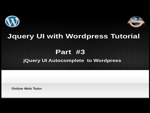 How to use jQuery UI with wordpress for beginners from scratch jQuery Autocomplete with Wordpress