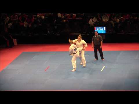 EC2017 Kumite Women +60 kg Finale Monika Ryžkovaitė Lithuania AKA Vs Sara Hägge Sweden SHIRO