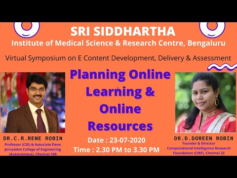 Webinar on "Planning Online Learning & Online Resources" |Dr.RENE ROBIN | Dr.DOREEN ROBIN | NEP 2020