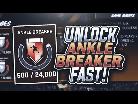 HOW TO GET THE ANKLE BREAKER BADGE SUPER FAST!!!! TIPS & TRICKS! NBA 2K18