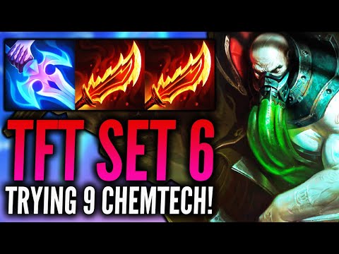 TFT SET 6 FIRST LOOK! 9 CHEMTECH URGOT VS 8 ACADEMY LUX! TFT SET 6 PLAYTEST
