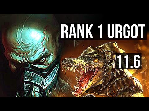 URGOT vs RENEKTON (TOP) | Rank 1 Urgot, 6/1/6 | KR Challenger | v11.6