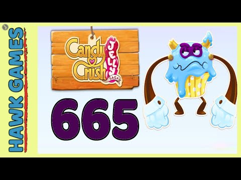 Candy Crush Jelly Saga Level 665 (Puffler Boss mode) - 3 Stars Walkthrough, No Boosters
