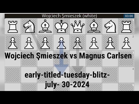 WOJCİECH SMIESZEK vs MAGNUS CARLSEN | early-titled-tuesday-blitz-july- 30-2024