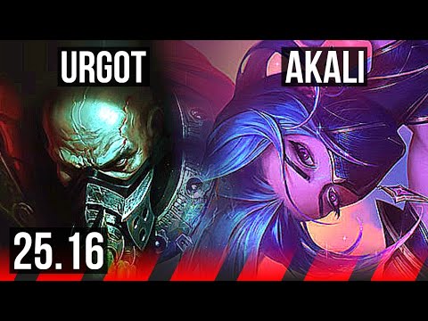 URGOT vs AKALI (TOP) | NA Master | 25.16