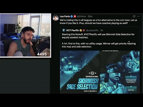 Leo Faria Announces 1v1 Skirmish Side Selection for VCT | Tarik Reacts