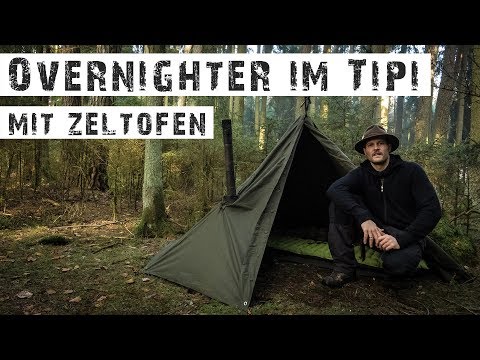 ÜBERNACHTUNG IM TIPI MIT EIGENBAU ZELTOFEN - Lavvu, Canvas, Eberlestock, Terminator