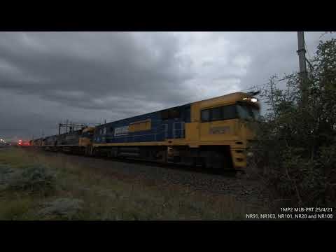 1MP2 Passing By Laverton With 5 NR Class Locomotives - 25/4/21