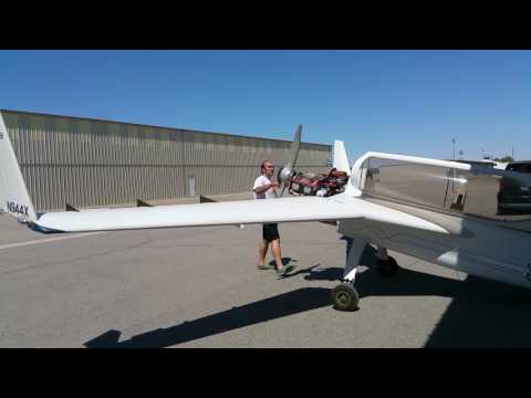VariEze N944X - First start after MANY months - Hand Prop
