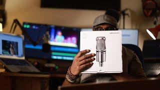 Video thumbnail for Audio technica AT2020v unboxing by ShootinStudio