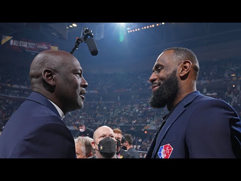 Michael Jordan Peformance at 2022 NBA All Star Game - Greets LeBron, Luka and Trash Talks Magic!