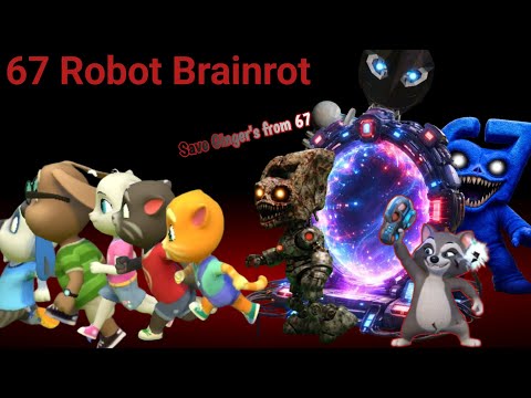 67 Robot Brainrots~ My Talking Tom Friends 2 x Roblox! Save Ginger 😭 Tom and Angela's Epic Rescue 