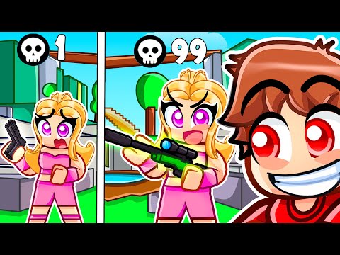 Roblox Rivals But 1 Kill = +1 Upgrade With MY CRAZY FAN GIRLS...