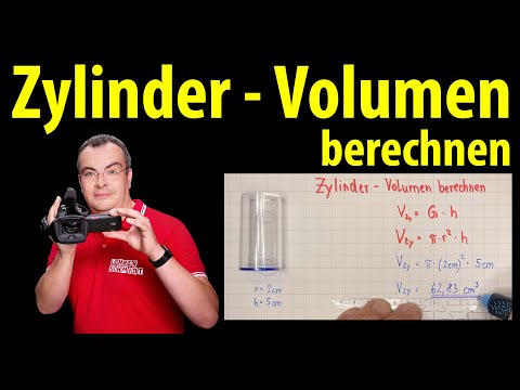 Cylinder - Calculating Volume - Simply Explained |  Lehrerschmidt