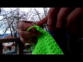 working a flourescent hoodie with music by karl blau "before telling dragons"