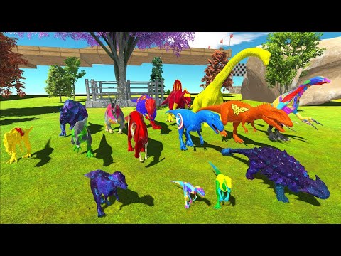 The Speed Race All Dinosaurs vs Animals Jurassic World Evolution 2 - Animal Revolt Battle Simulator