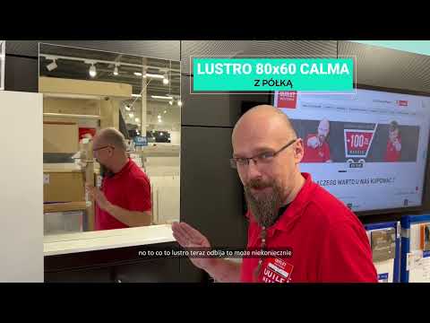 MITO Lustro CALMA z półką białe S1002-001