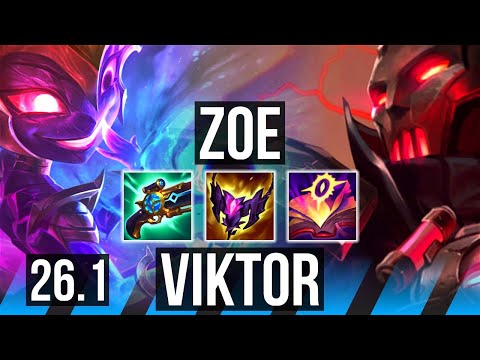 ZOE vs VIKTOR (MID) | Good KDA: 15/1/3 | EUW Master | 26.1