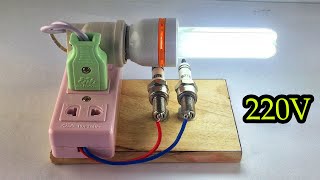 Make Free Energy Generator Self Running Using Spark Plug 100%