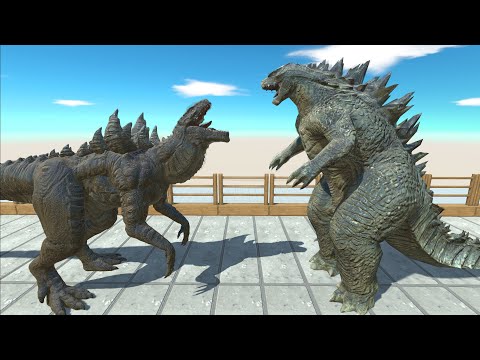 PYRAMID DEATH RUN | Godzilla 2014 Attack Zilla - Animal Revolt Battle Simulator