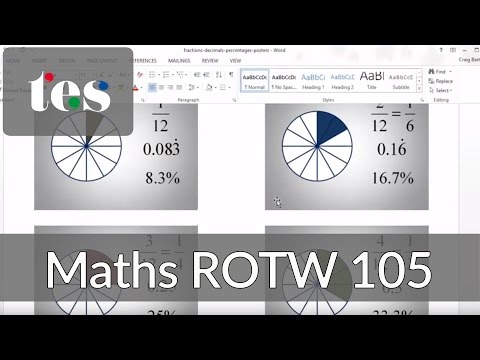 Maths ROTW 105 - Fractions Images