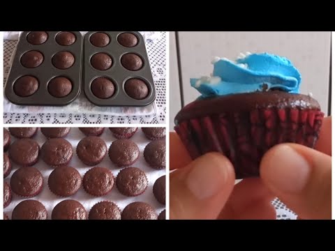 Cupcake de chocolate fácil e rápido