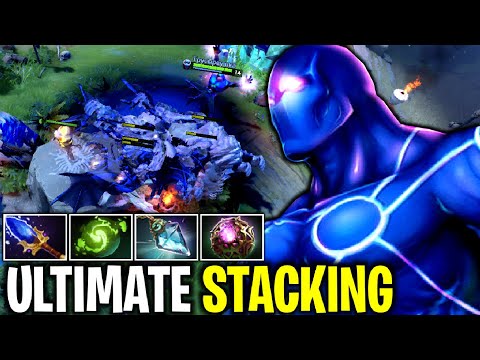 ULTIMATE STACKING GUIDE..!! Hard Carry Enigma 2x Blackhole Midlane 7.27 | Dota 2