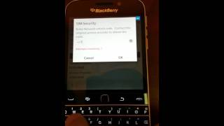 Blackberry Classic Sim Unlock Code not working