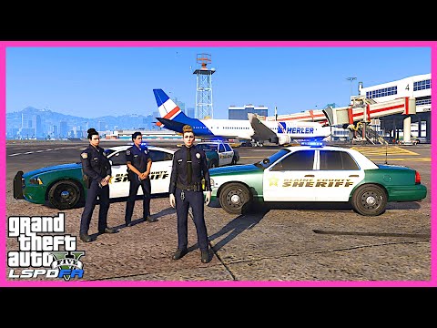 AIRPORT PATROL CHOP SHOP INVESTIGATION!!!| LSPDFR GTA 5| GTA 5 POLICE MODS EP65