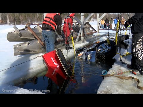 Thin Ice Truck Recovery from 40 feet of water, Bayfield County, WI - 3/3/2023
