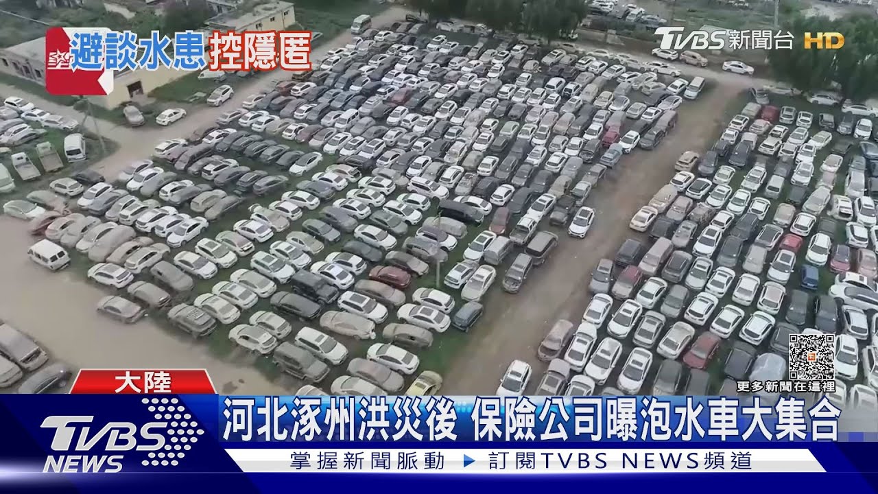 全數報廢!汽車墳場曝光 陸河北洪災後泡水車大集合
