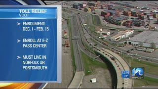VDOT announces enrollment period for '19 toll relief program