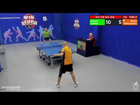 16:00  Рубцов Эдуард 1-3 Максименко Артём  стол 5  ЮГ-4  30.07.22