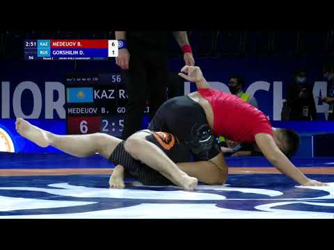 Round 2 Men's GP No-Gi - 110 kg: B. MEDEUOV (KAZ) v. D. GORSHILIN (RUS)